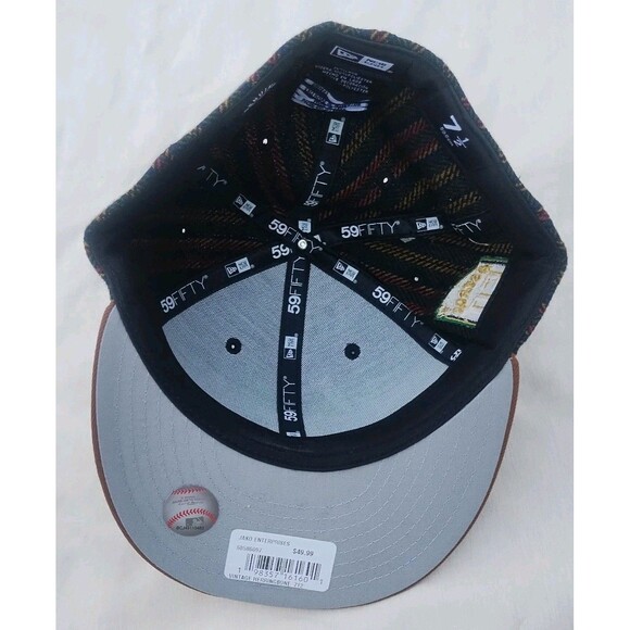 New Era Houston Astros Herringbone 50 Years 59FIFTY Fitted Hat Cap 7 1/2 Brown - Picture 5 of 5